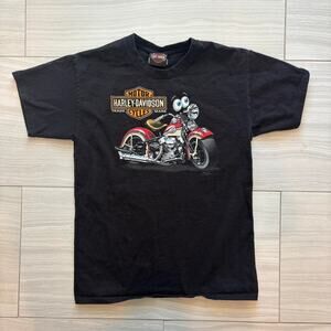 Harley-davidson t-shirt boys large motorcycle graphic biker grunge